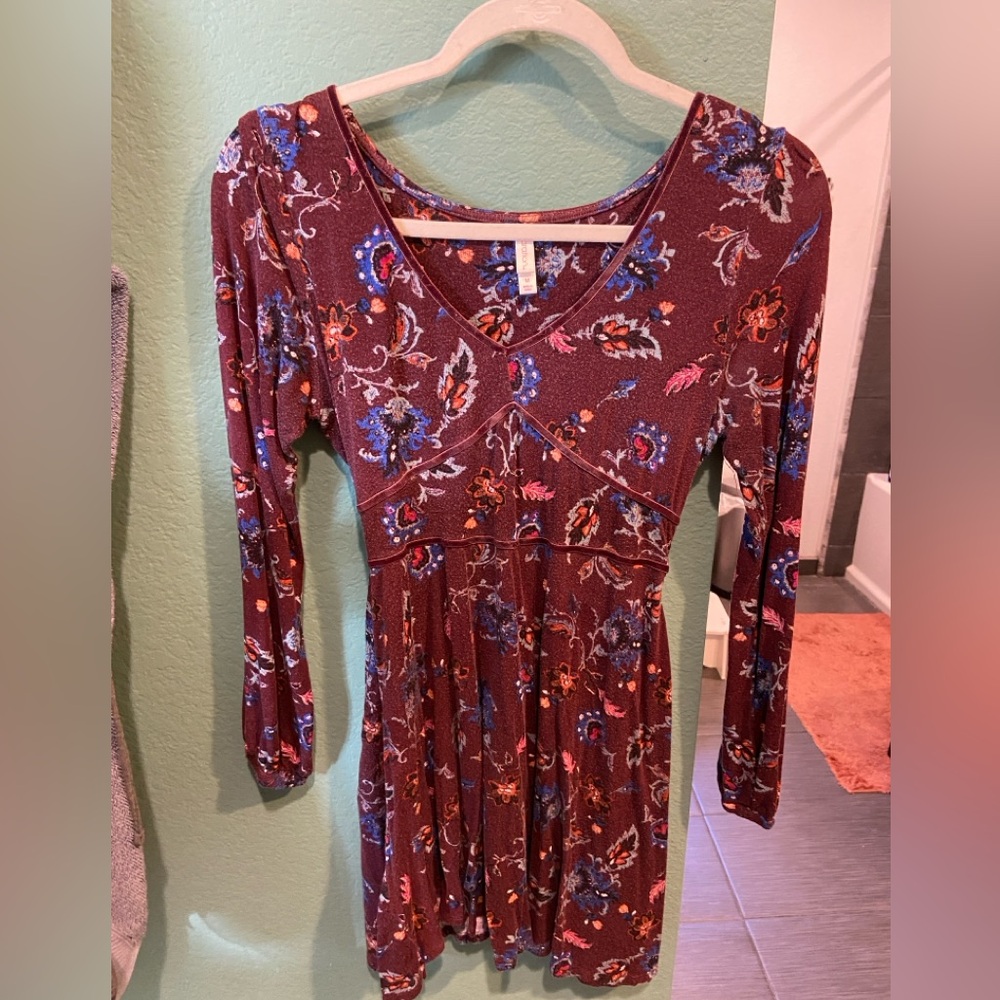 Purple floral dress